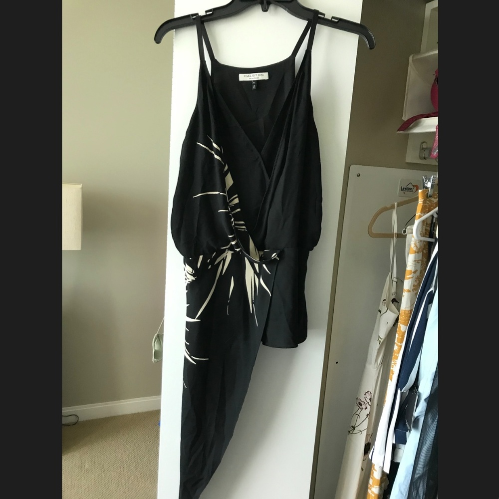 Asymmetrical Halston Heritage silk top